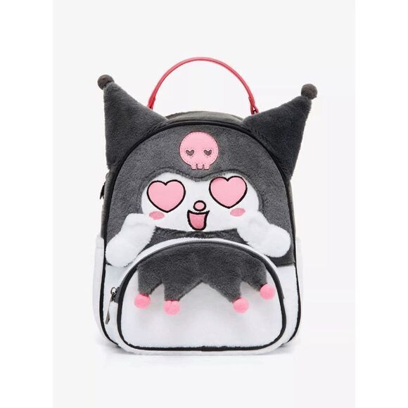 Sanrio Handbags - Sanrio Kuromi Heart Eyes Figural Mini Backpack